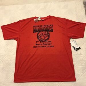 USMC 1st Battalion Alpha‎ Company red T shirt 3X nwt